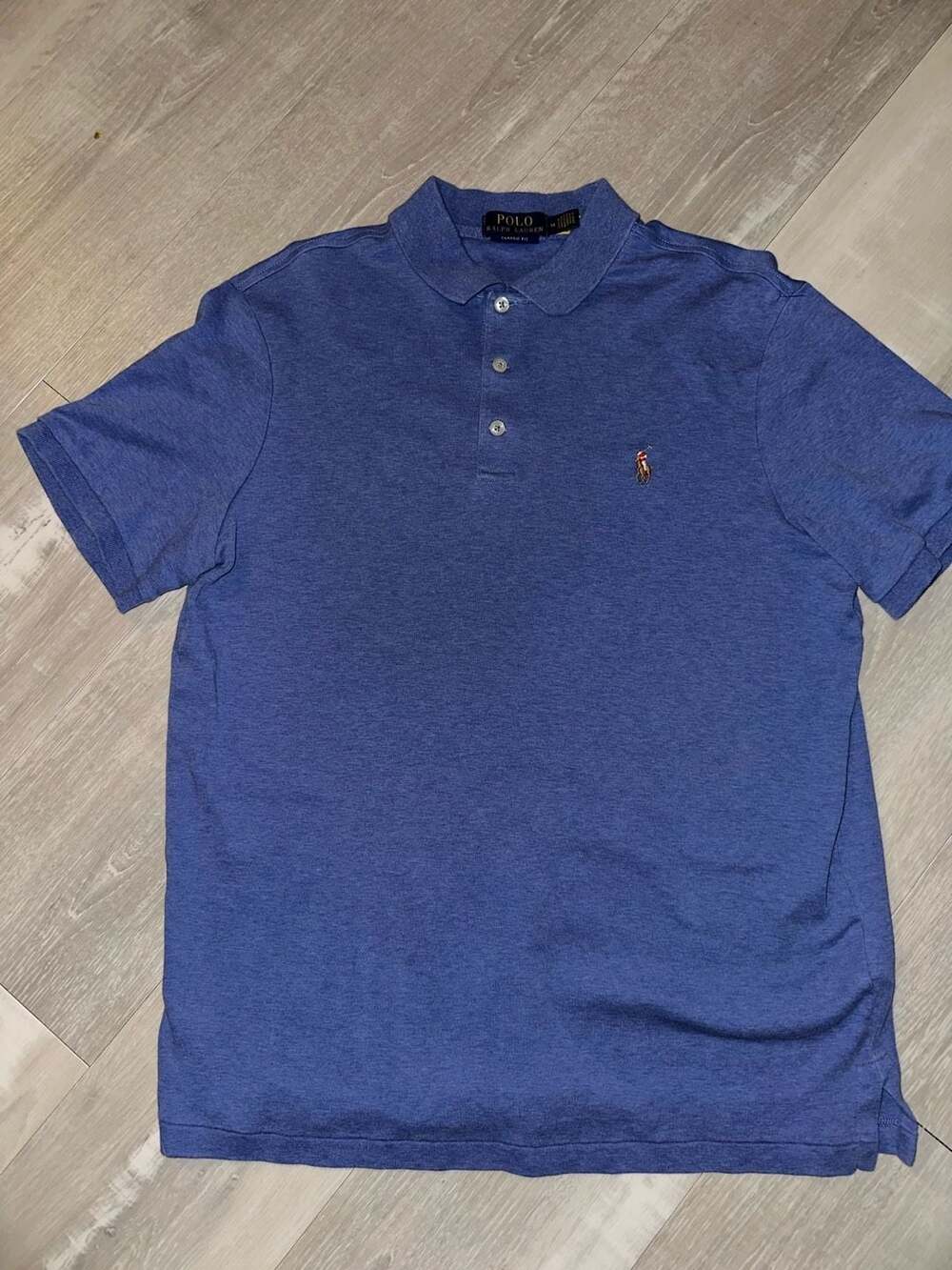 Polo Ralph Lauren Classic Fit Polo Shirt Size M Blue Heather